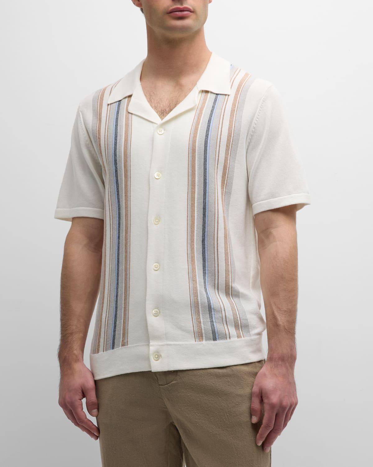 Mens Silas Striped Polo Shirt Product Image