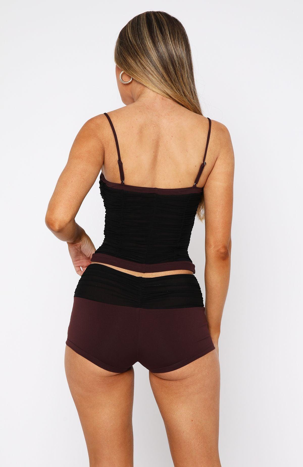 Still Beating Shorts Black/Wine Product Image