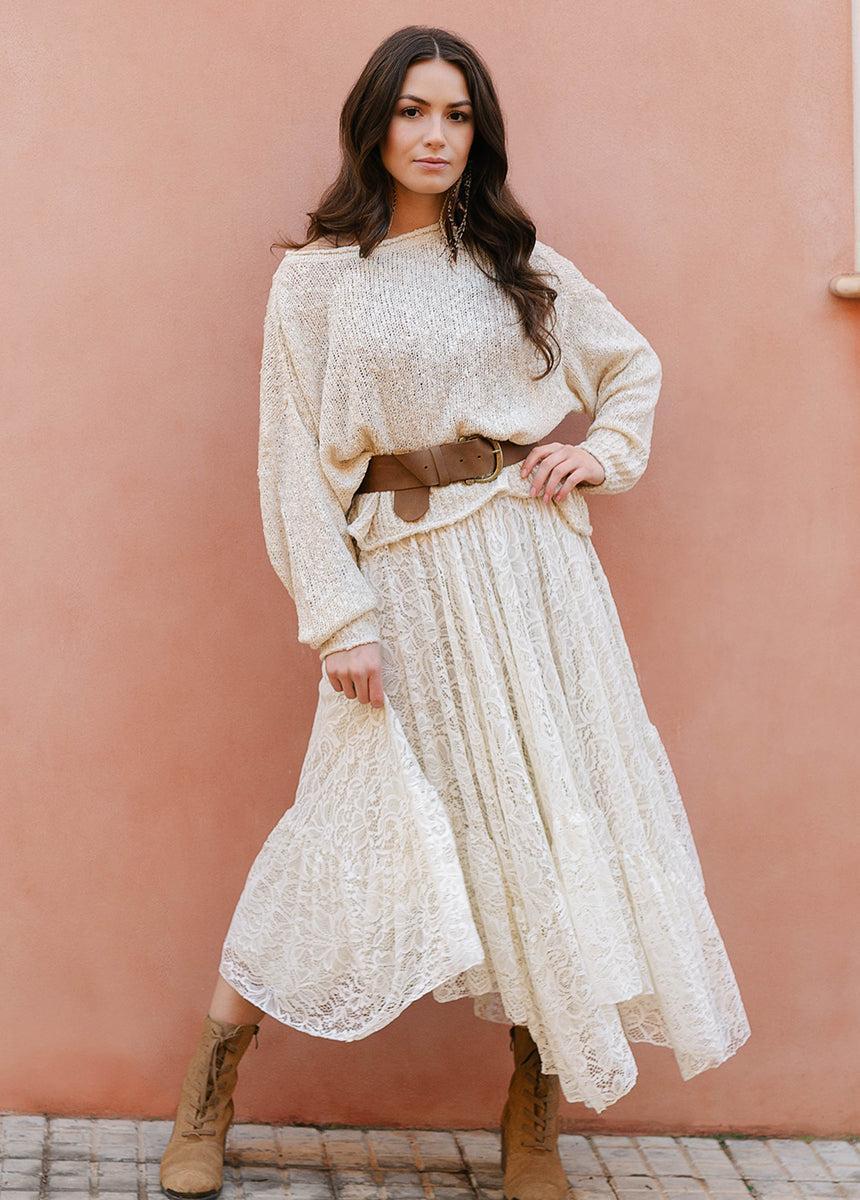 Selah Sweater in Ecru Female Product Image