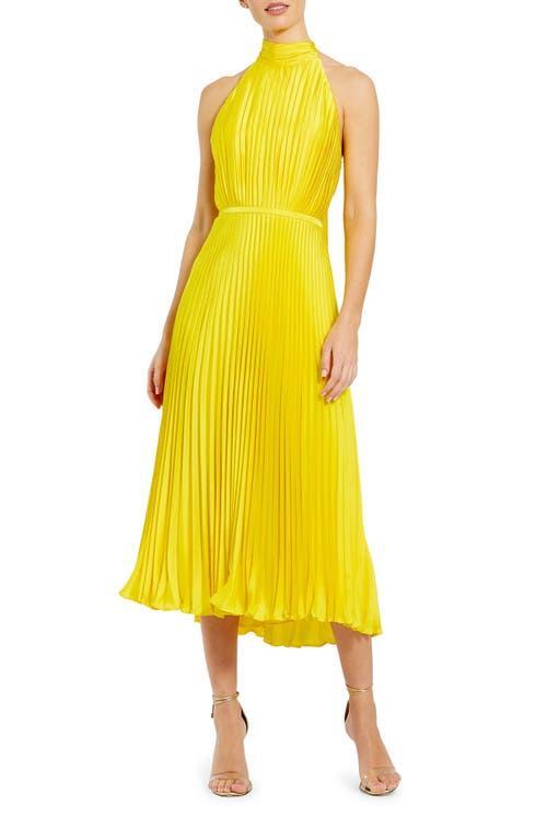 Womens Ieena Pleated Halter Midi-Dress Product Image