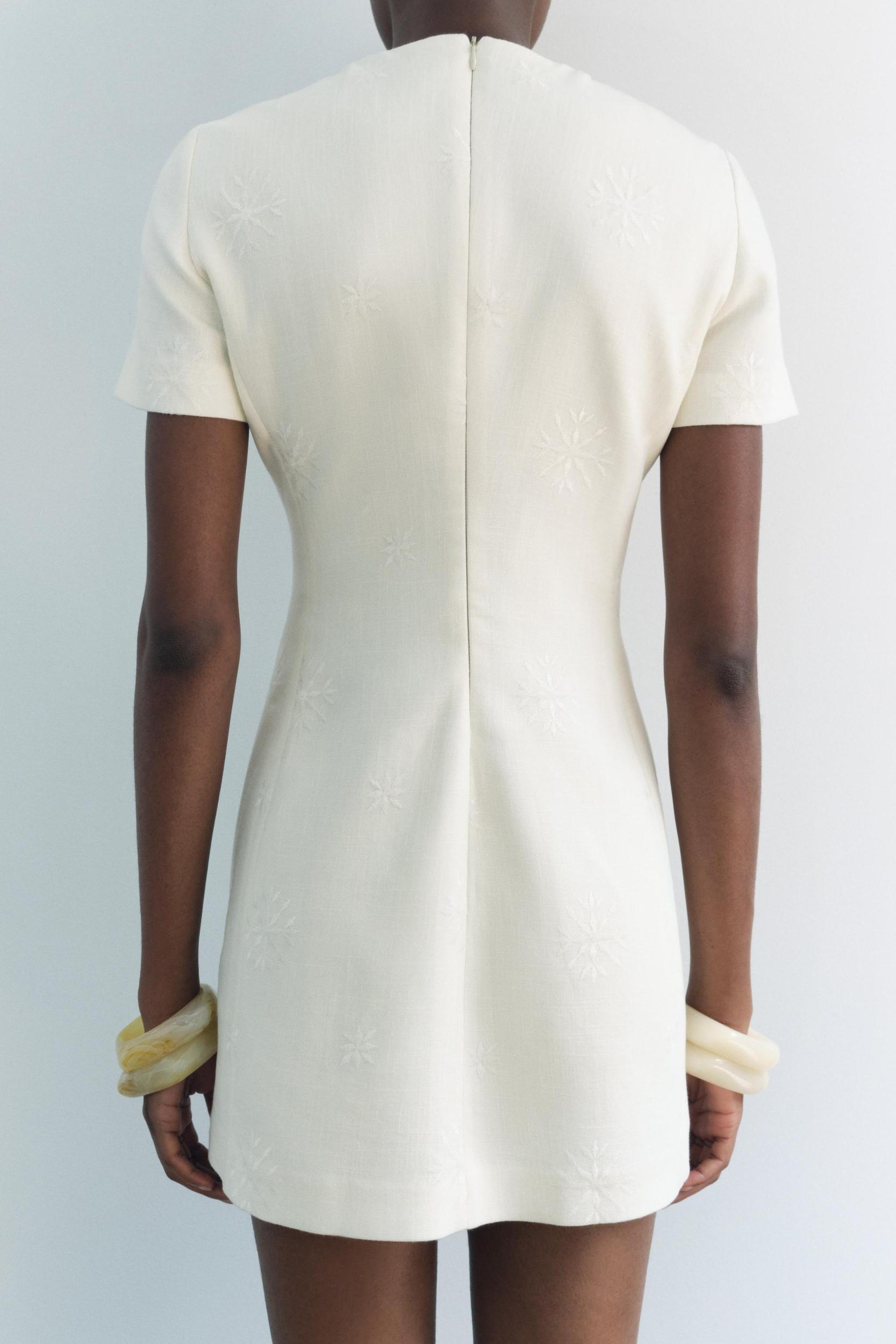 EMBROIDERED MINI DRESS ZW COLLECTION Product Image