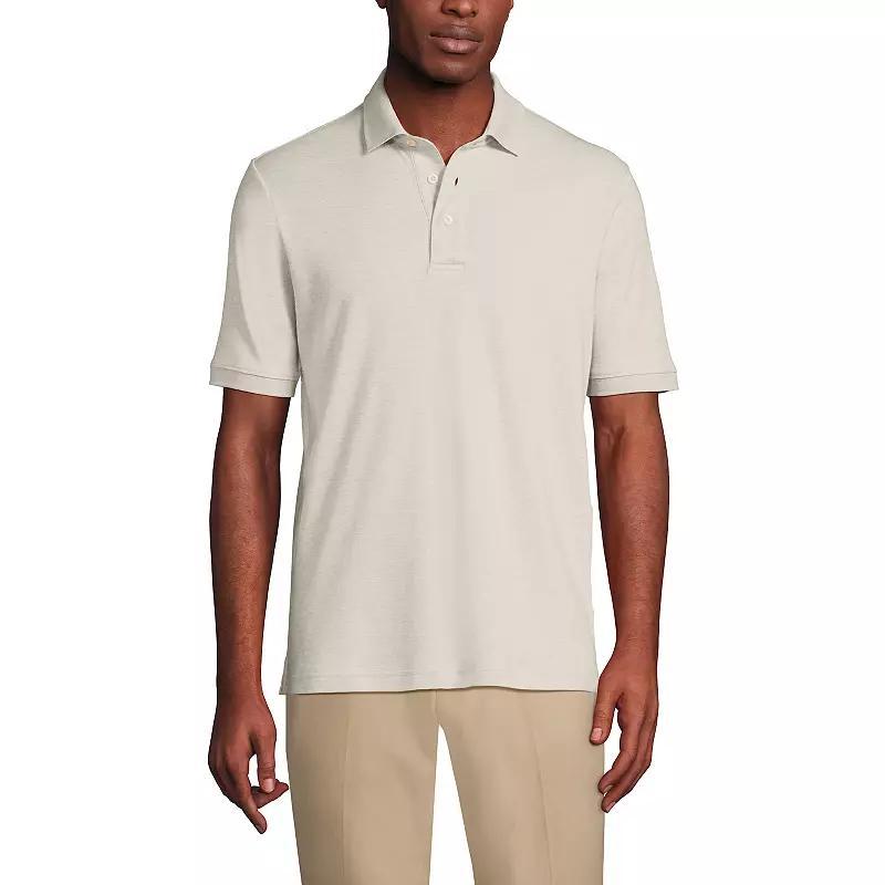 Big & Tall Lands' End Super Soft Supima Polo, Men's, Size: XXL Tall, Pale Grey Blue Product Image