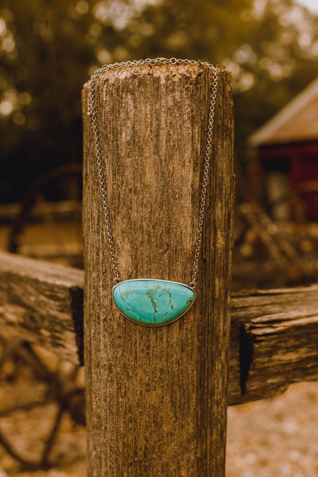 Turquoise Chunk Stone Necklace Product Image