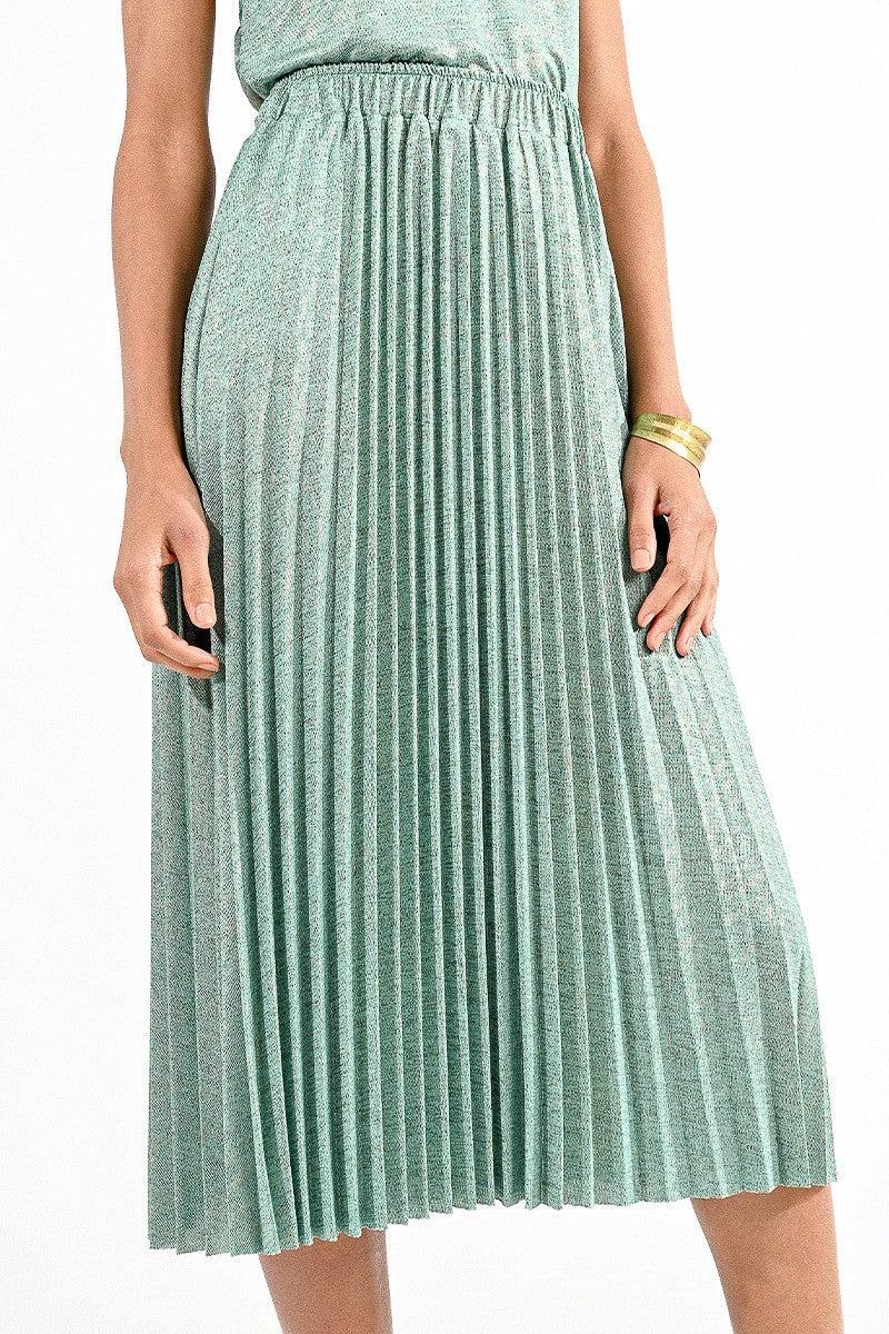 Iridescent Pleated Skirt Product Image