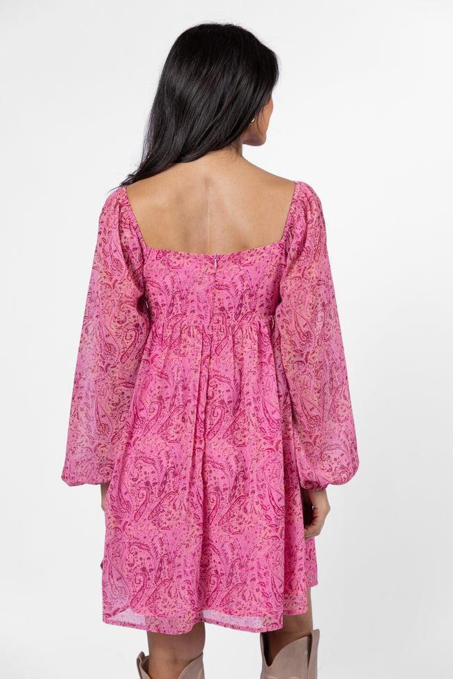 What's Next Pink Sweetheart Neckline Mini Dress FINAL SALE Product Image