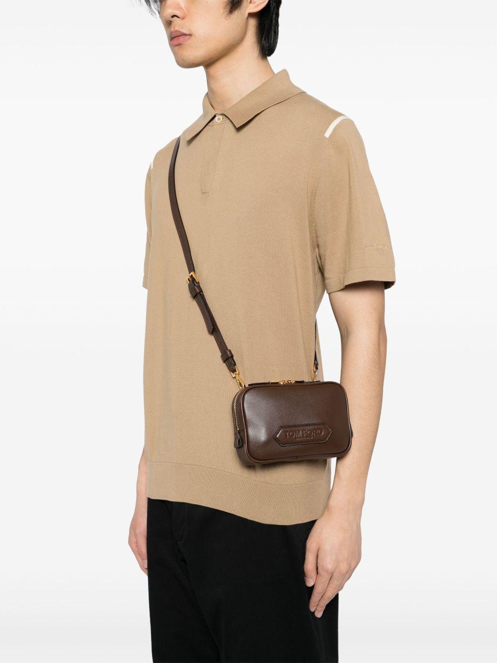 small leather messenger bag  Product Image