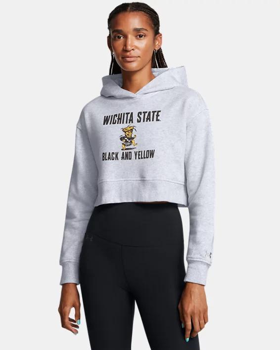 UA Rival Fleece Collegiate Womens Cropped Hoodie Product Image