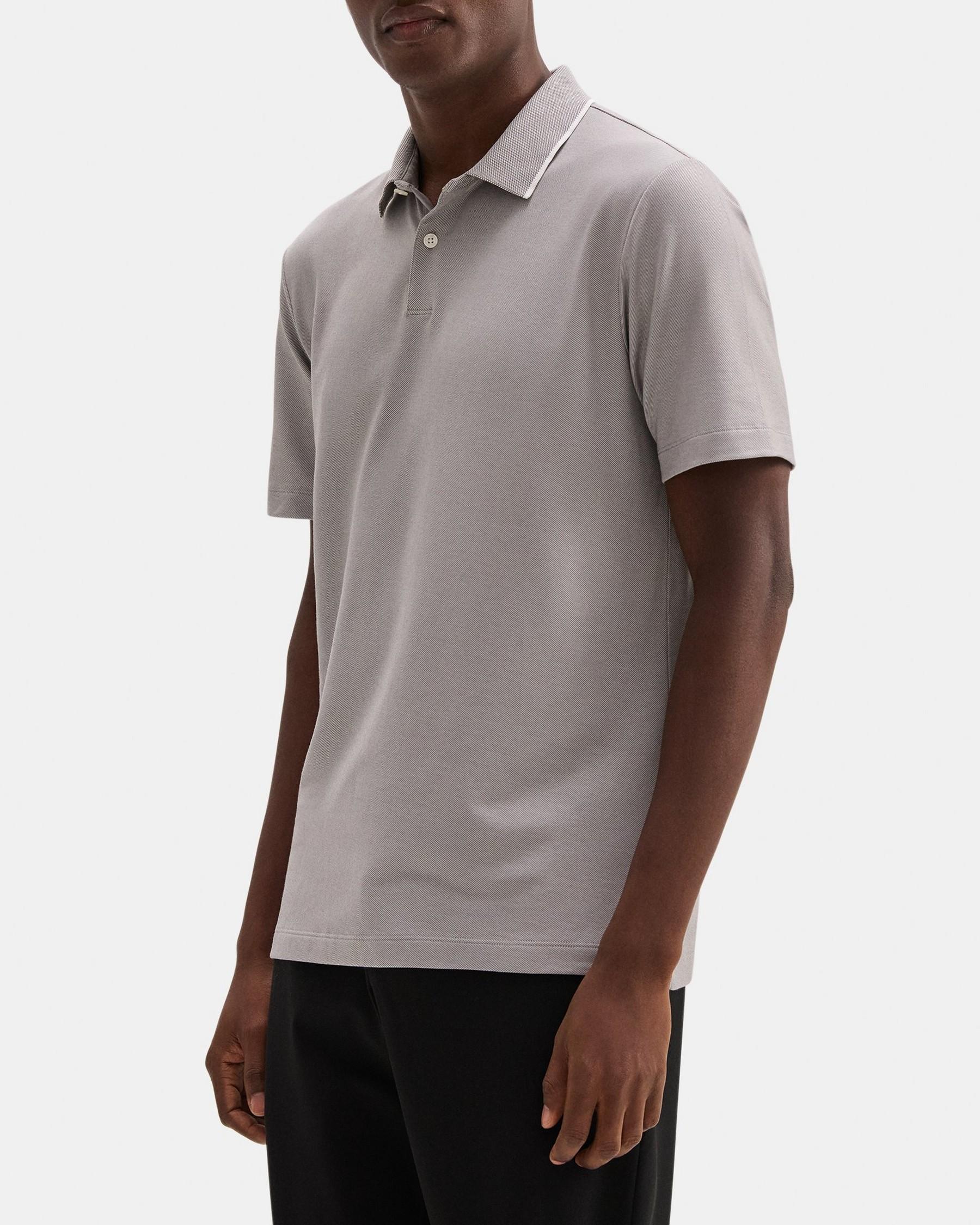 Polo Shirt in Stretch Cotton-Blend Twill Product Image