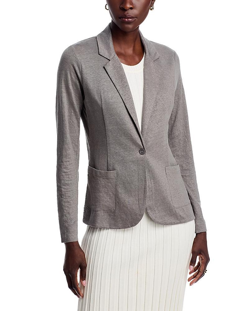 Stretch Linen One-Button Blazer Product Image