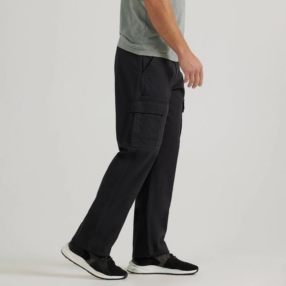 Wrangler Men's ATG Relaxed Cargo Pants - Black 32x32: Heavyweight Cotton-Spandex, Mid Rise, Fly Button Closure Product Image