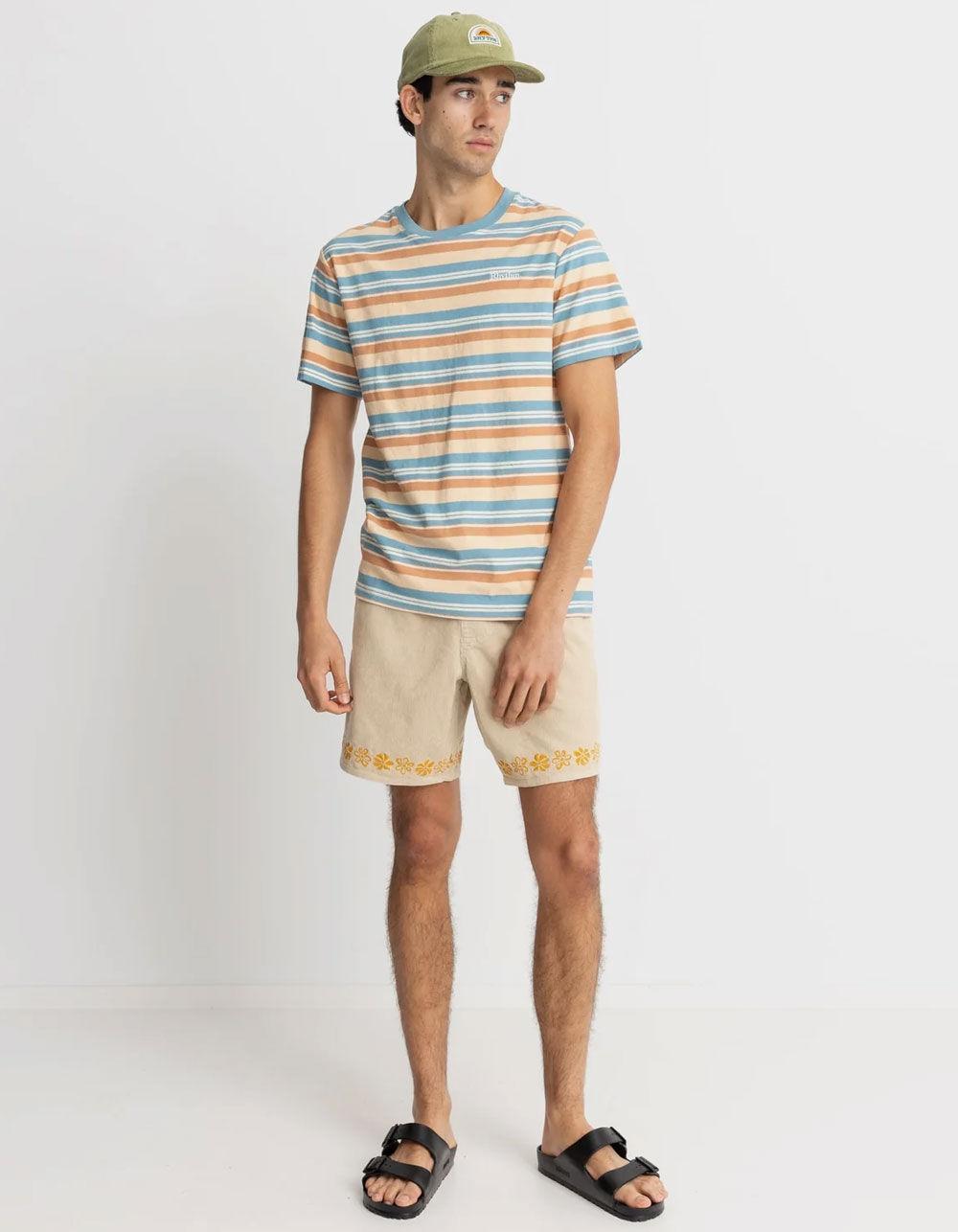 RHYTHM Everyday Mens Stripe Tee - BLUE COMBO Product Image