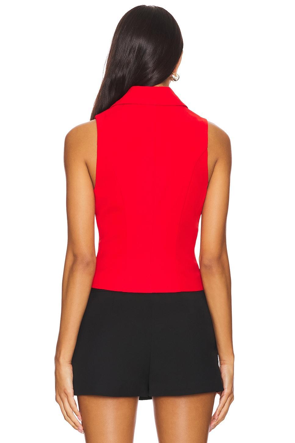 Lovers and Friends Elena Vest Top in Red Product Image