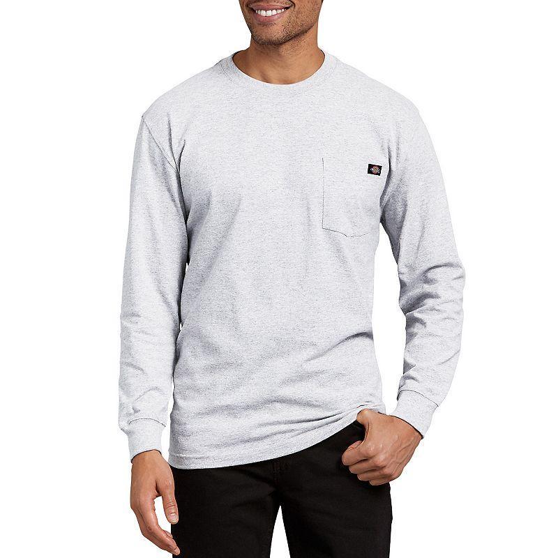 Men's Dickies Heavyweight Crewneck Long Sleeve Tee, Size: XXL, Grey Product Image