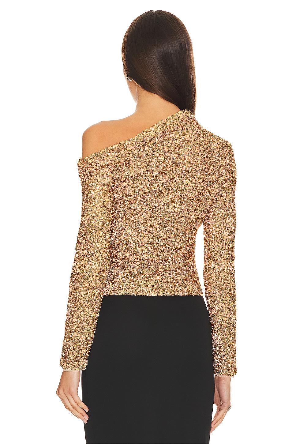 Sequin Asymmetric Top self-portrait Product Image