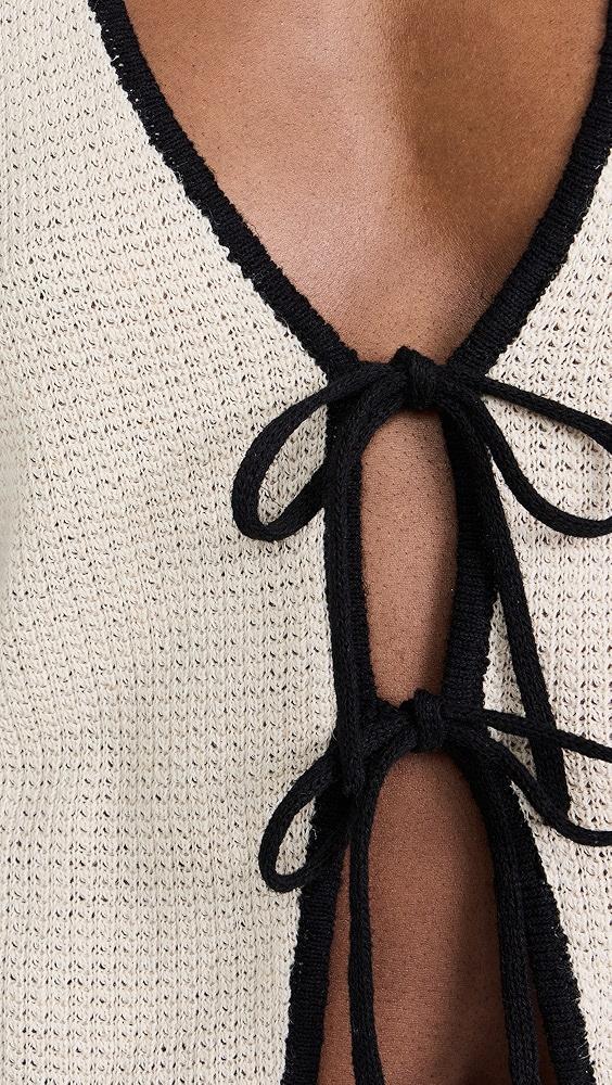 Onia Linen Knit Tie Front Tank | Shopbop Product Image