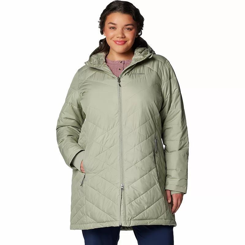 Plus Size Columbia Heavenly Long Hooded Jacket, Women's, Size: 2XL, Camel Brown Product Image