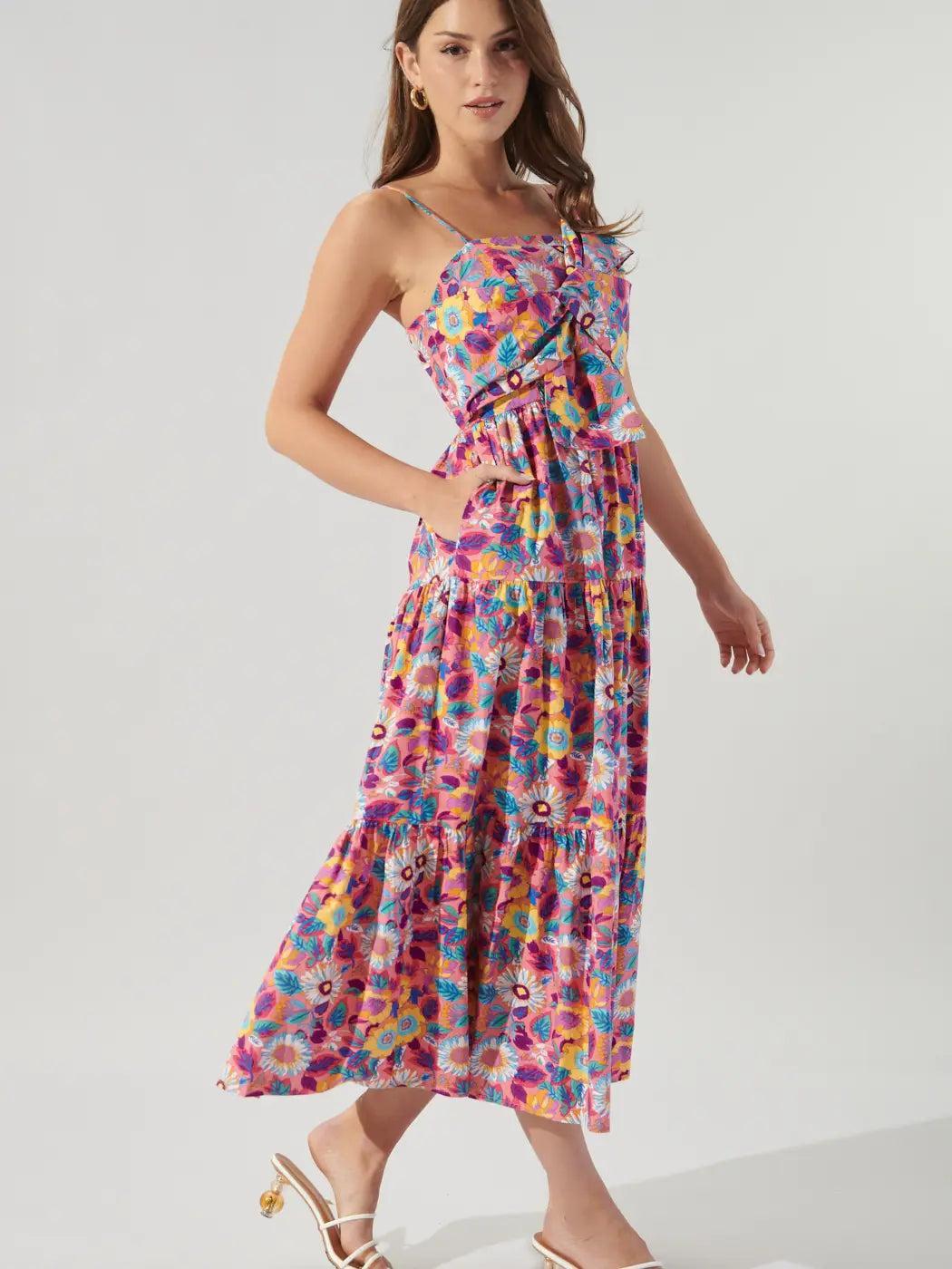 Zahara Floral Poplin Dress Product Image