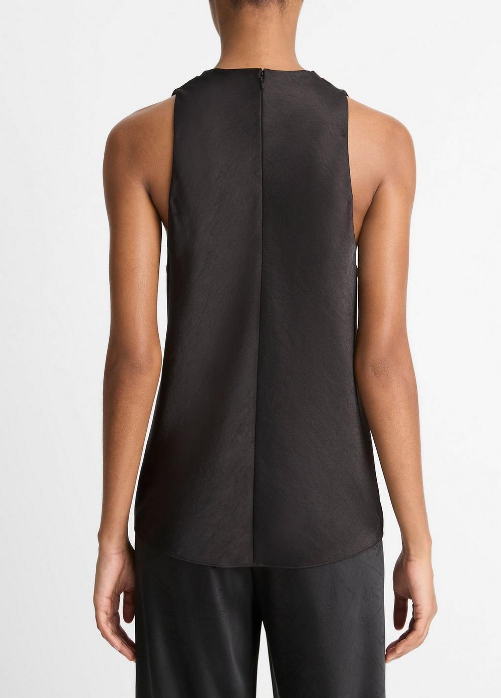 Womens Satin Cowl-Neck Bias Top, Black Rose, Size XL Vince Product Image