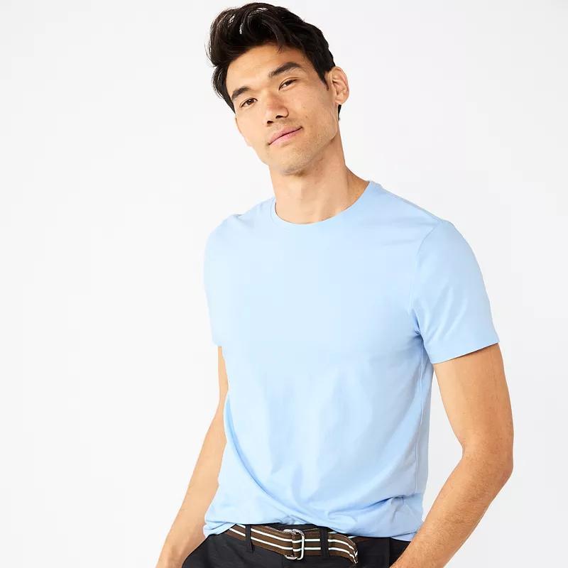 Men's Apt. 9® Premier Flex Short Sleeve Crewneck Tee, Size: Large, Frost Wind Product Image