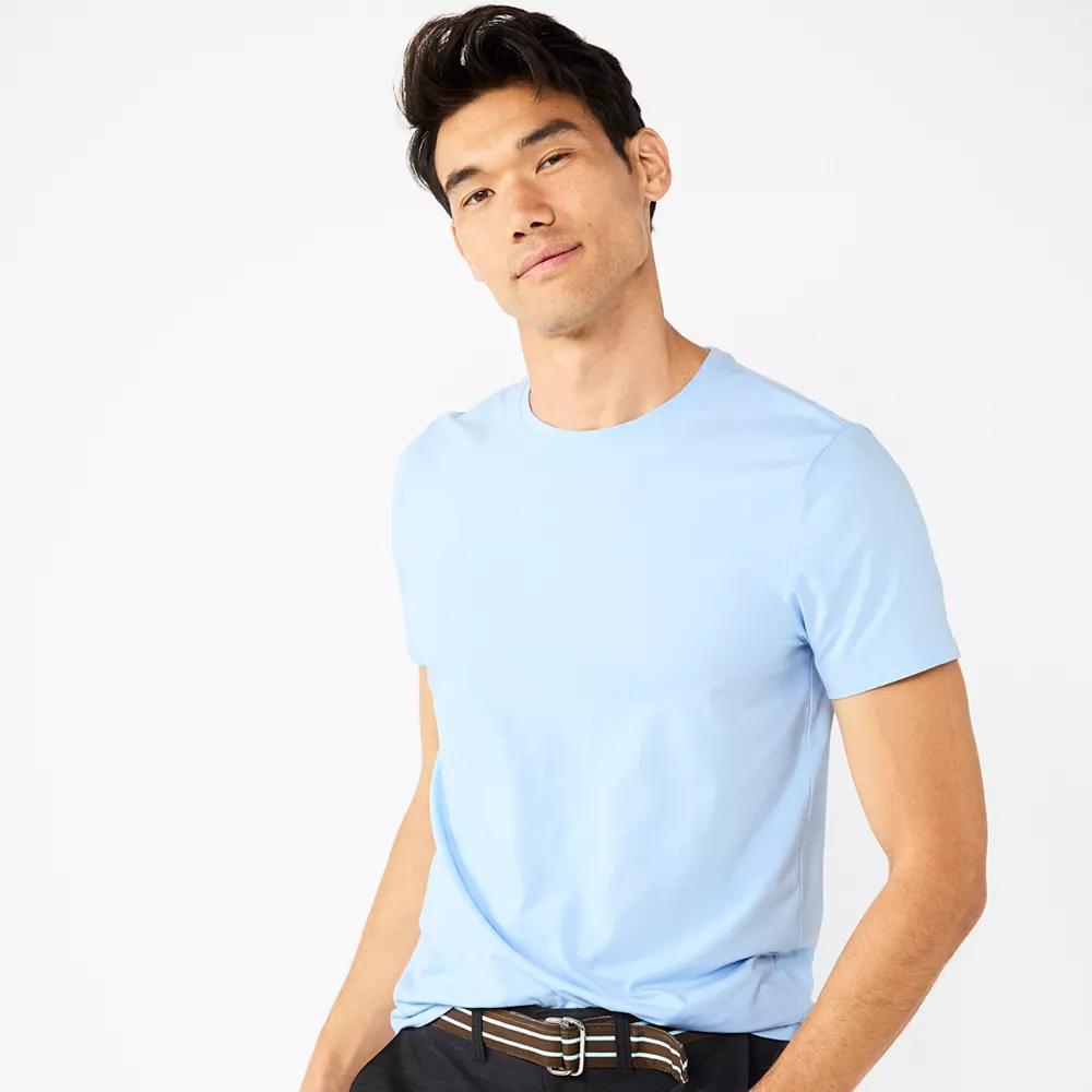 Men's Apt. 9® Premier Flex Short Sleeve Crewneck Tee, Size: Large, Frost Wind Product Image