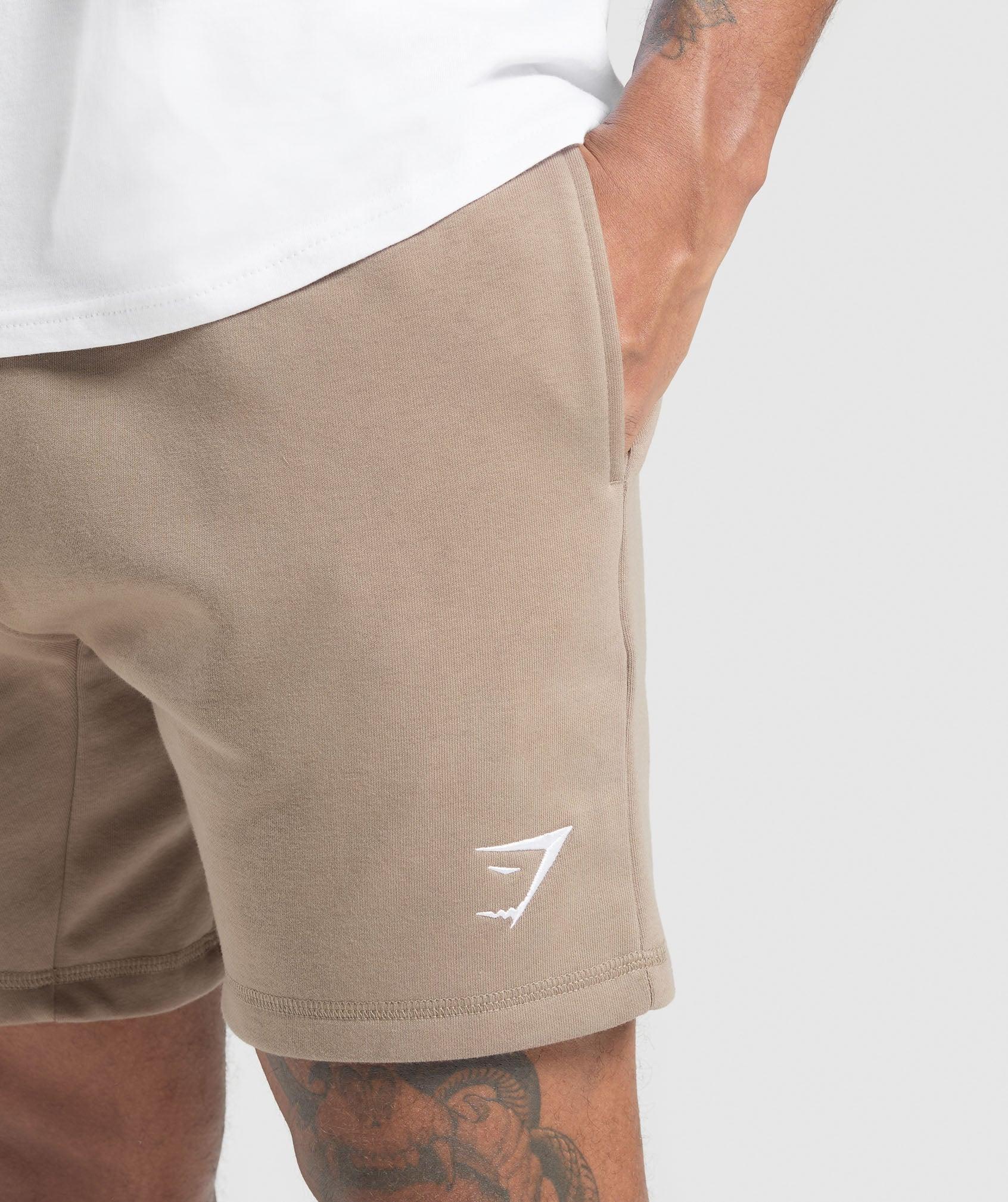 Gymshark Crest 7" Shorts - Lifestyle Brown Male Product Image