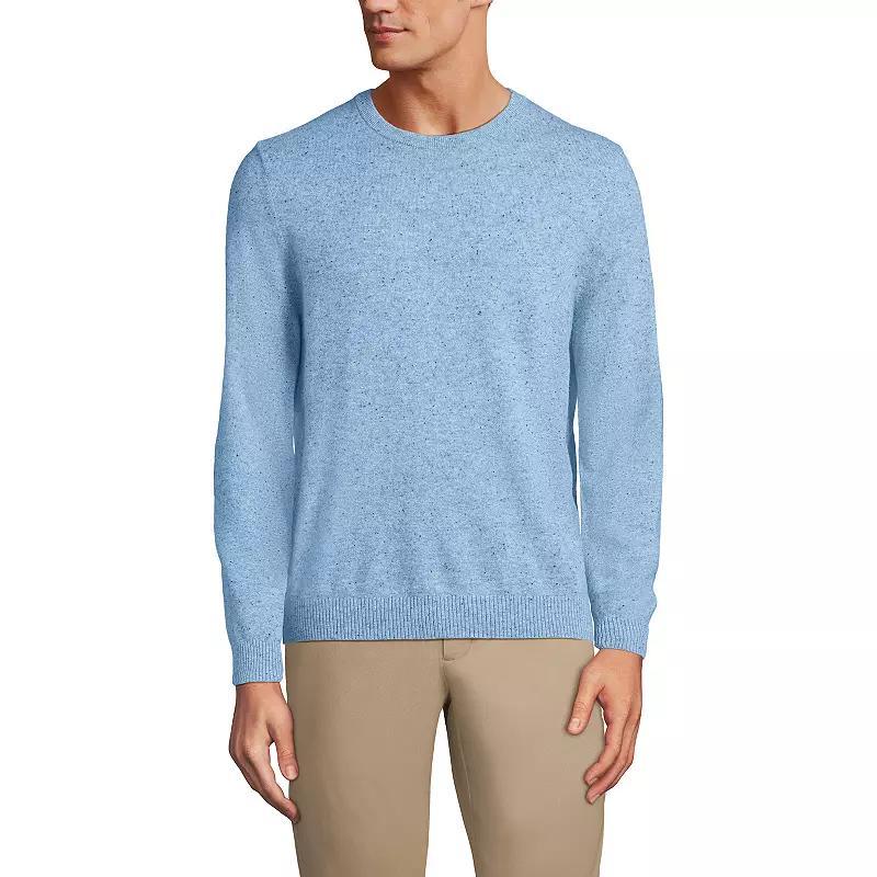 Men's Lands' End Fine-Gauge Cashmere Crewneck Sweater, Size: Medium, Radiant Blue Product Image