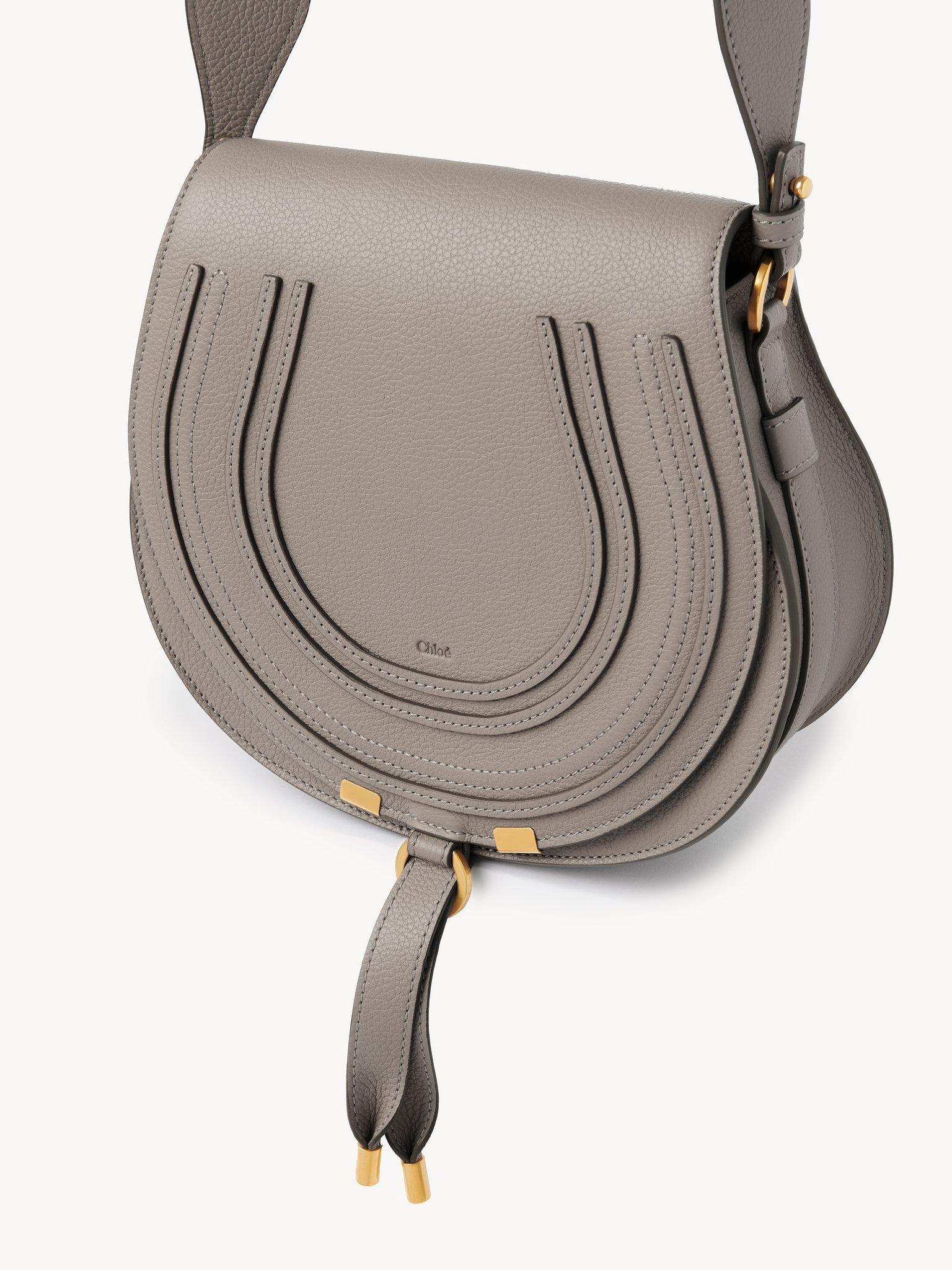 Marcie saddle bag in grained leather Product Image