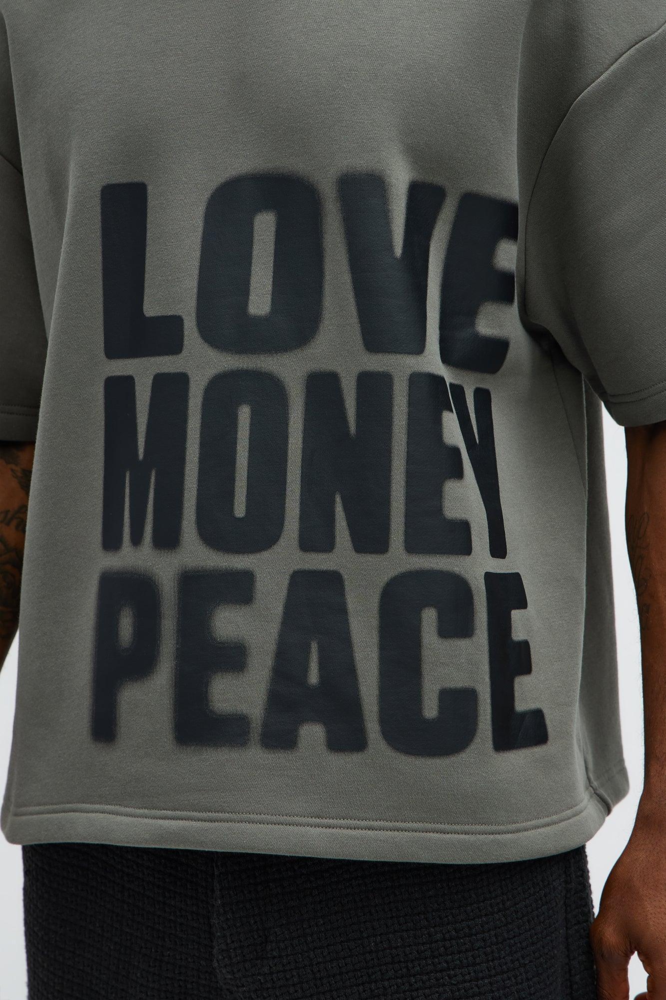 Tyson Oversized Spray Paint Short Sleeve Tee - Dark Grey Product Image
