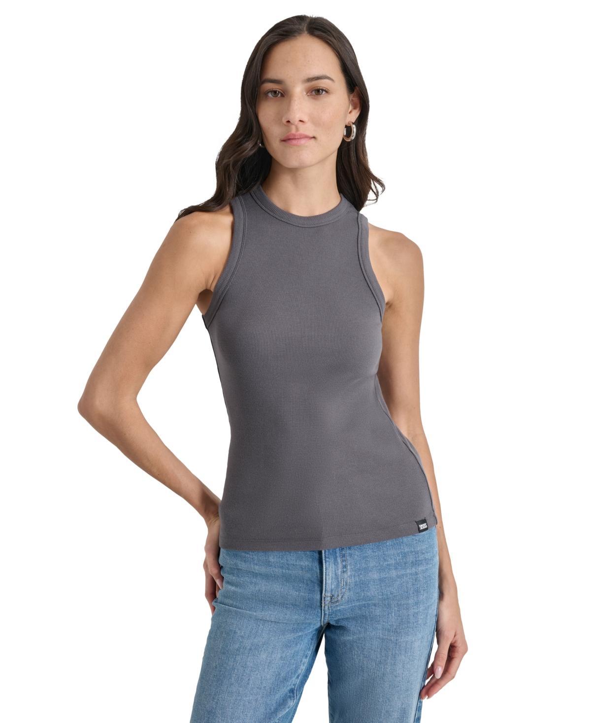 Dkny Jeans Womens Cutaway Crewneck Tank Product Image