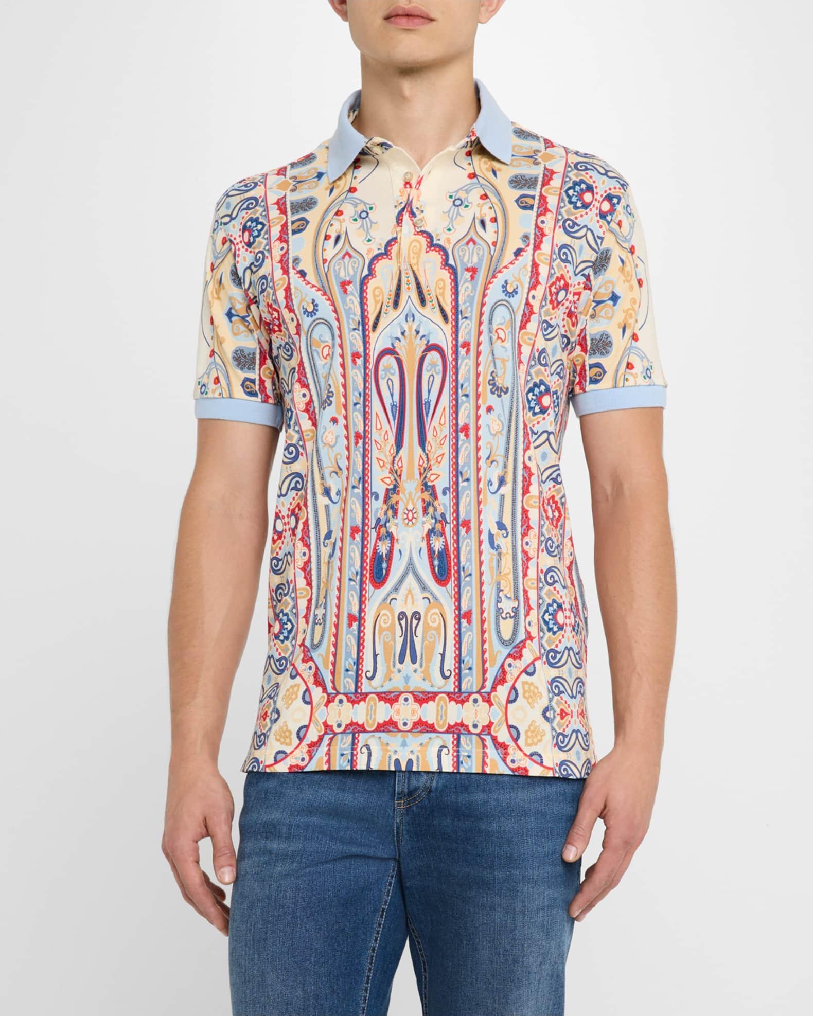 Mens Patterned Polo Shirt Product Image