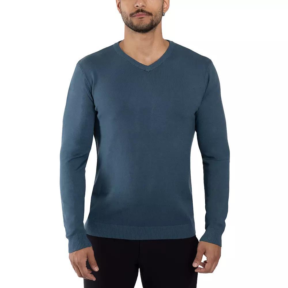 Men's Xray Fitted V-Neck Sweater, Size: 3XL, Blue Product Image