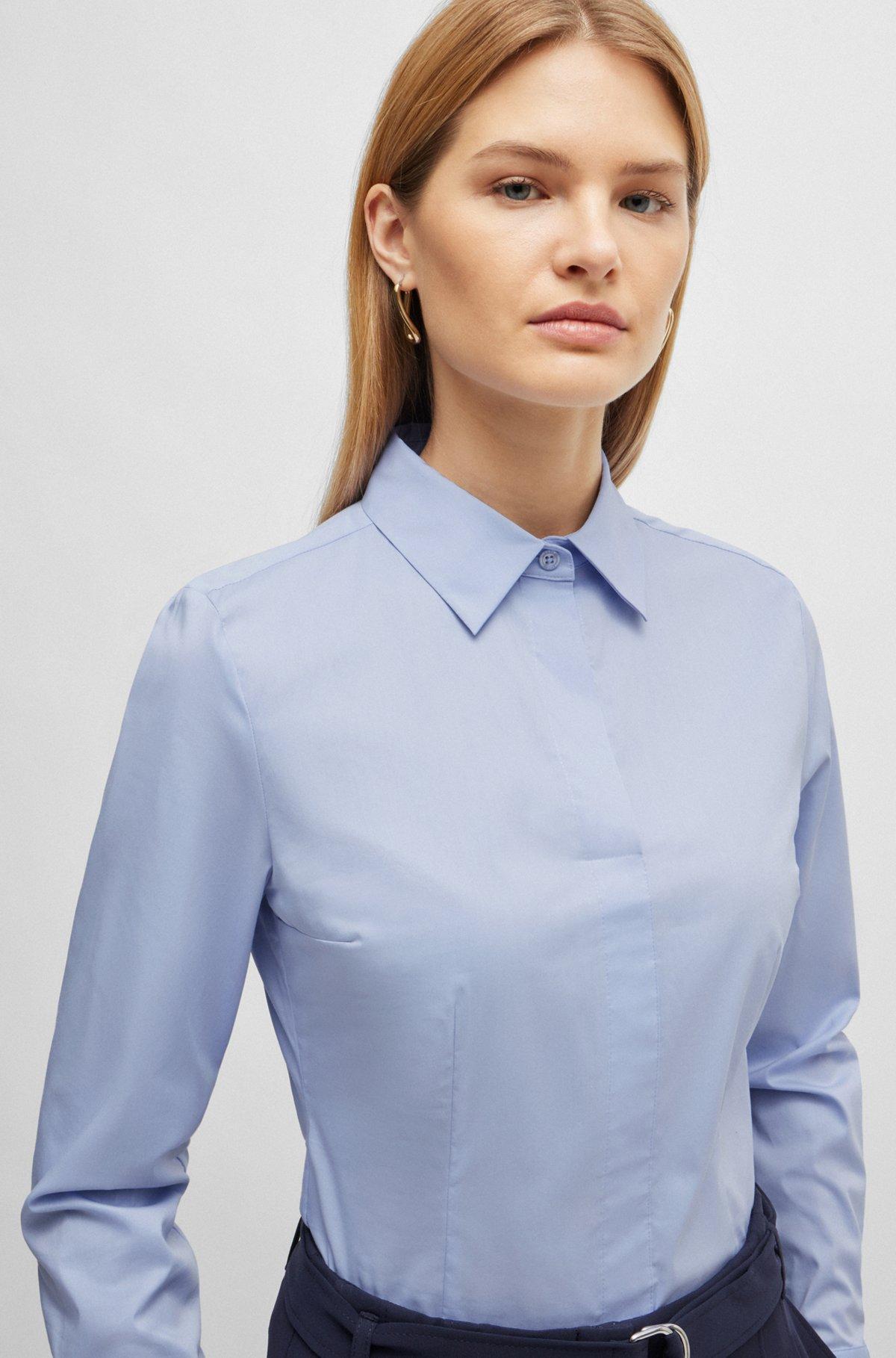 Slim-fit blazer in a stretch cotton Product Image