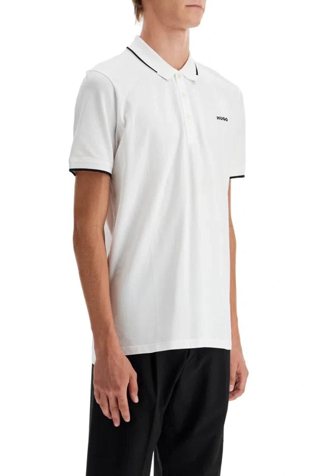 HUGO BOSS Hugo Men's Slim Fit Piqué Polo Shirt In White Product Image