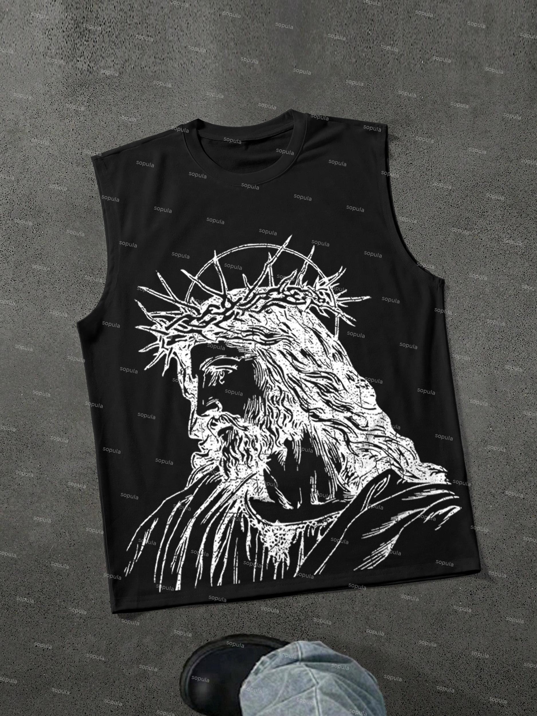 Jesus Print Tank Top Product Image