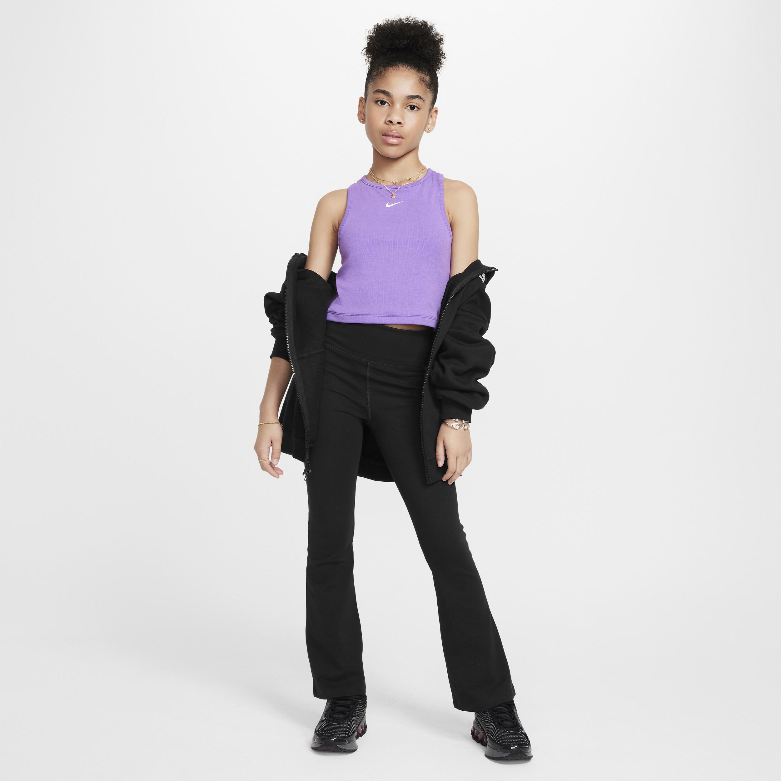 Nike Kids' Sportswear Rib Racerback Tank in Black Raspberry at Nordstrom Product Image