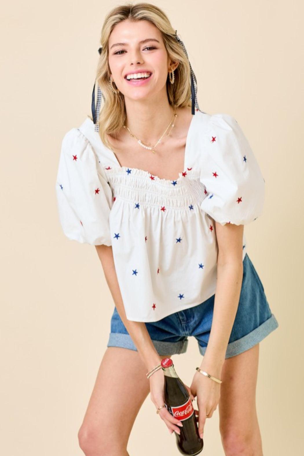 Star Det Babydoll Top Product Image
