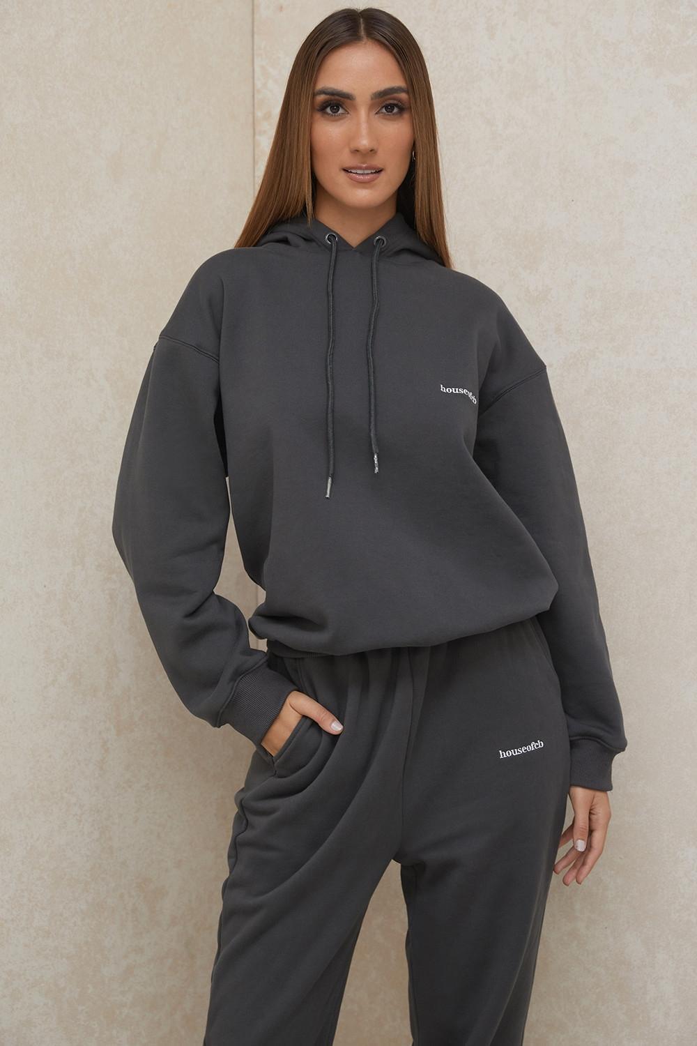 Halo Charcoal Oversized Hoodie Product Image