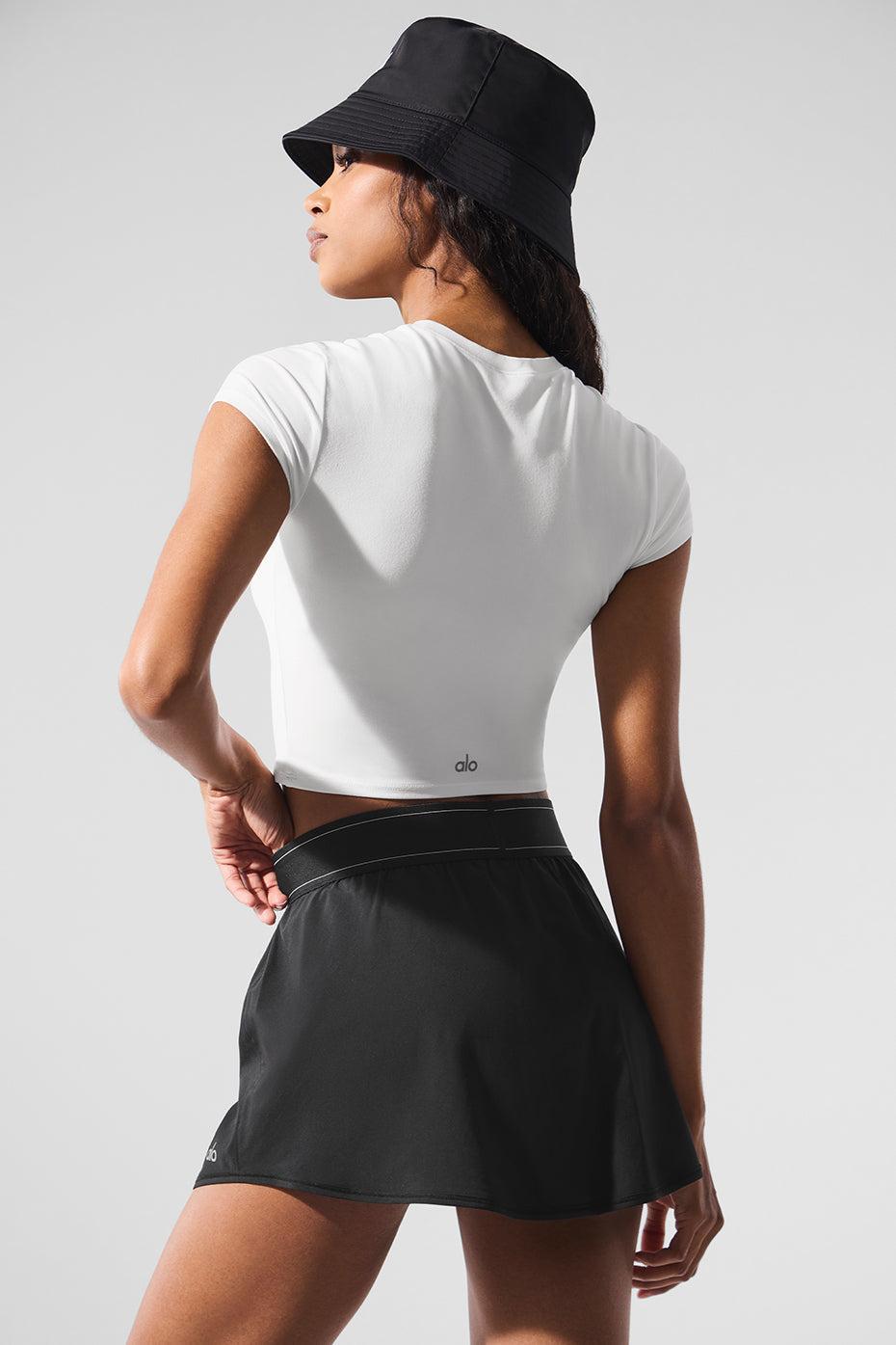 Alosoft Crop Finesse Short Sleeve - White Product Image