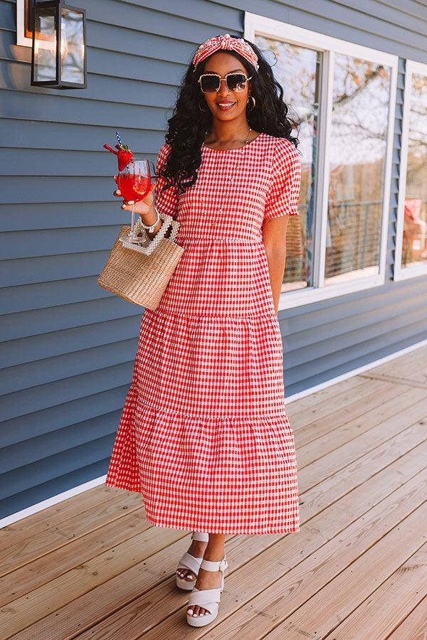 Freedom Rings Gingham Midi Product Image