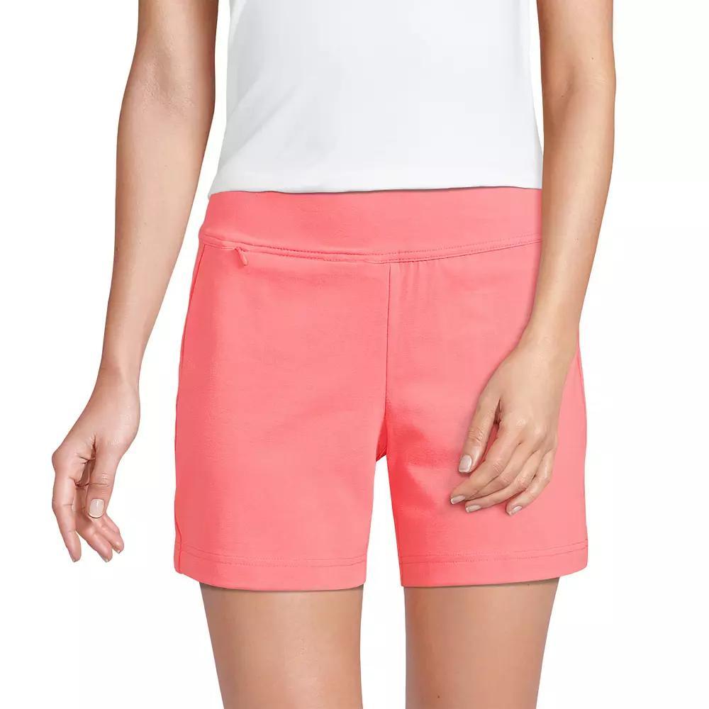 Petite Lands' End Starfish Mid-Rise 7" Pull-On Shorts, Women's, Size: XS Petite, Black Product Image