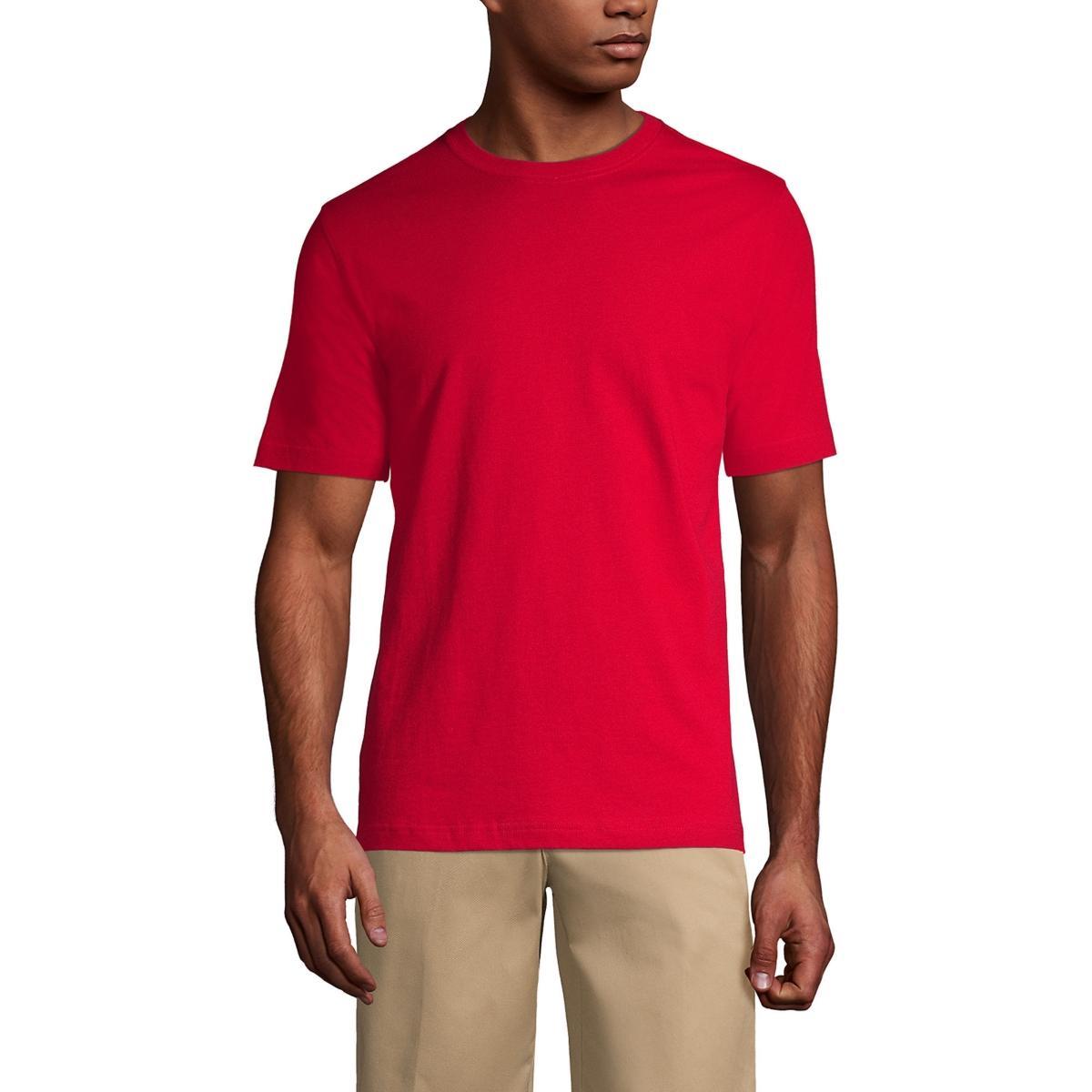 Men's Lands' End Essential Short Sleeve School Uniform T-shirt, Size: Small, Classic Blue Product Image