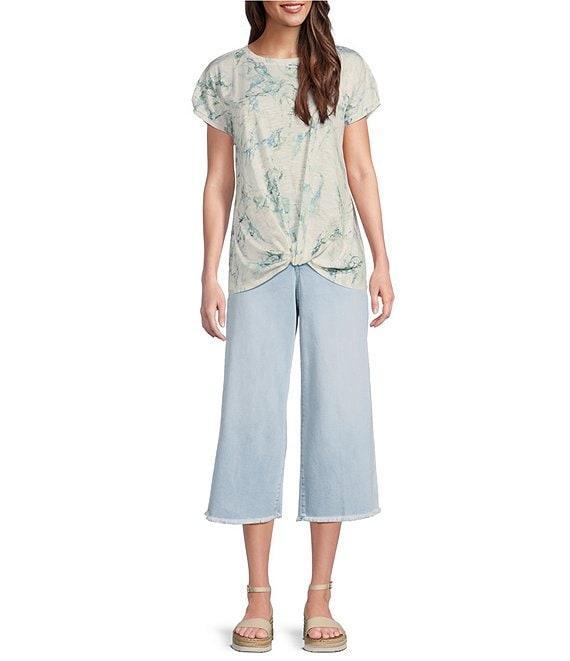 NYDJ Petite Size Brigitte High Waisted Wide Leg Capri Jeans Product Image
