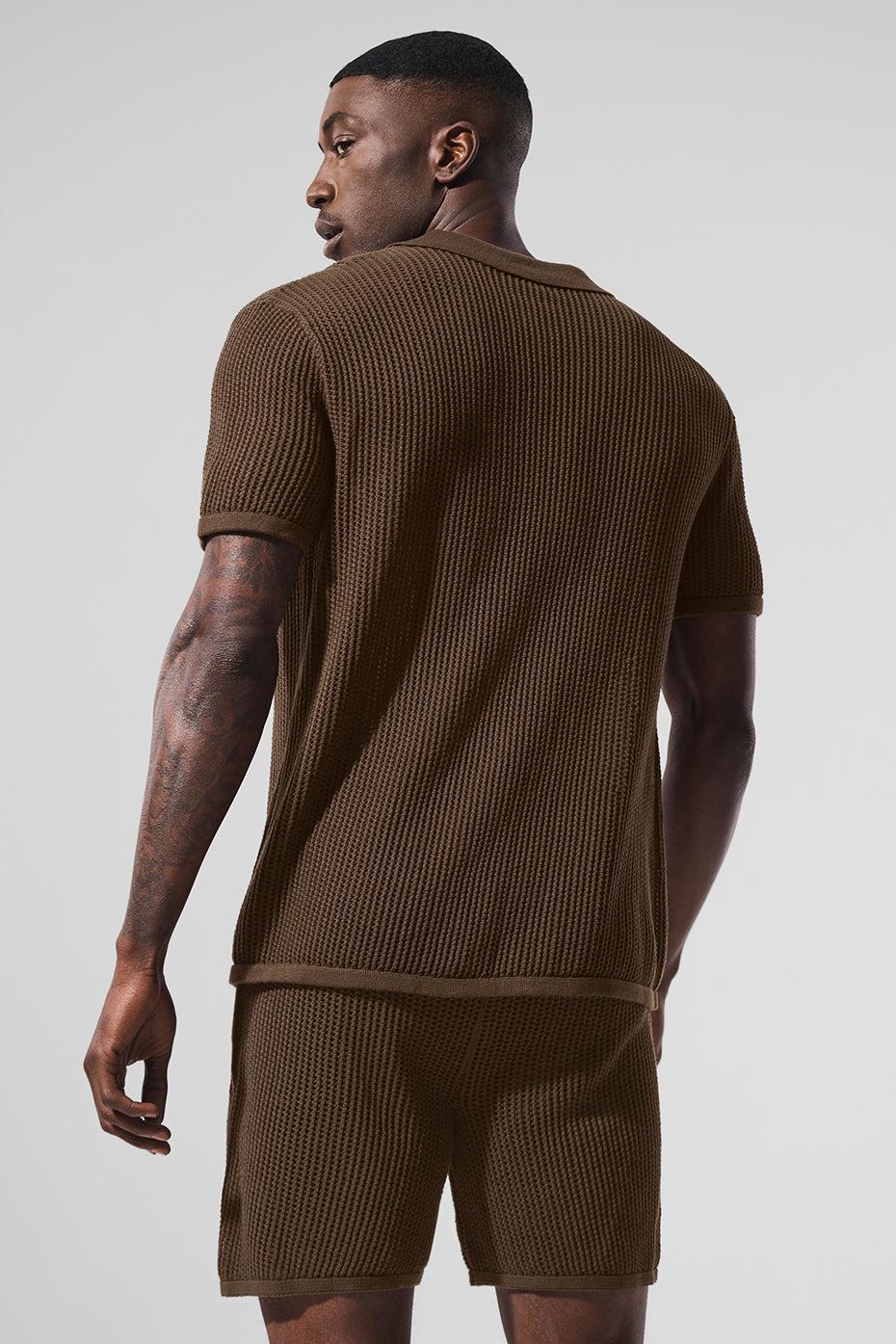 Open-Knit Polo - Espresso Product Image