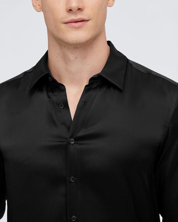 Mulberry Silk Basic Mens Shirt Product Image
