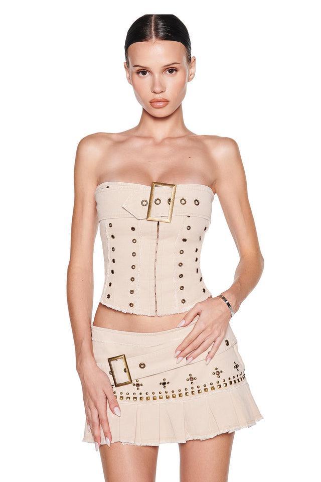 MASON MINI SKIRT - TAN Product Image