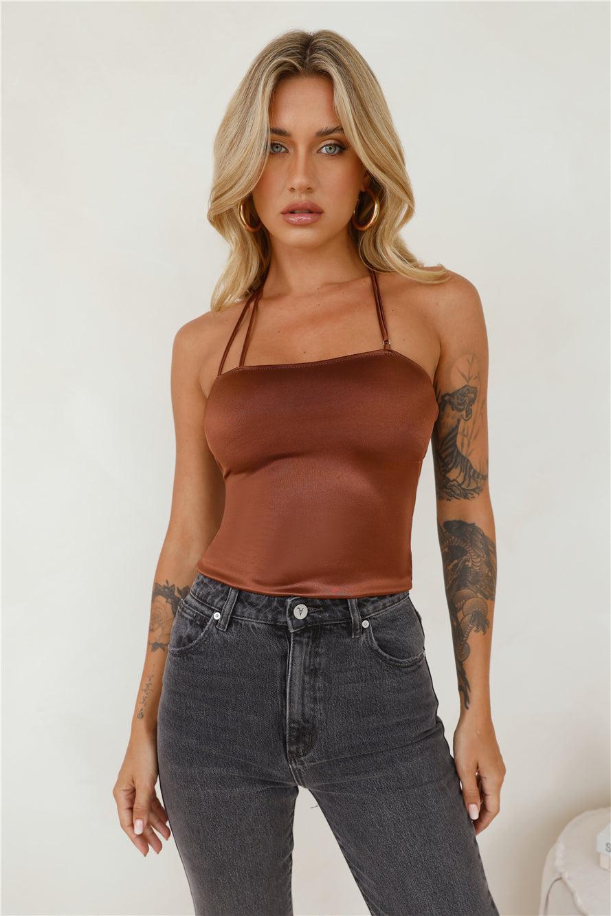 LIONESS Minimalist Tank Chocolate Product Image