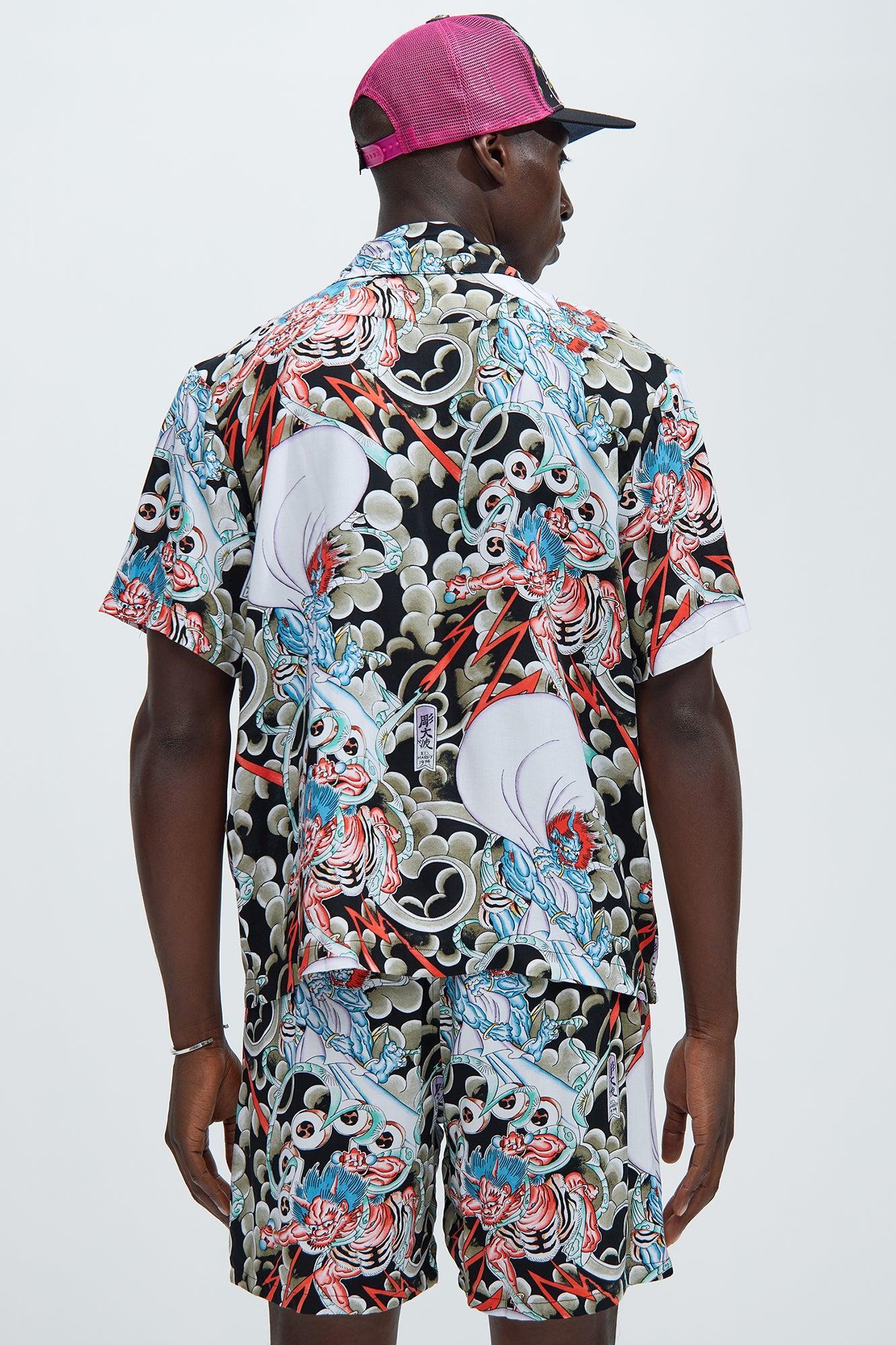 Ed Hardy Japan Bee Camp Shirt - Cream/combo Product Image
