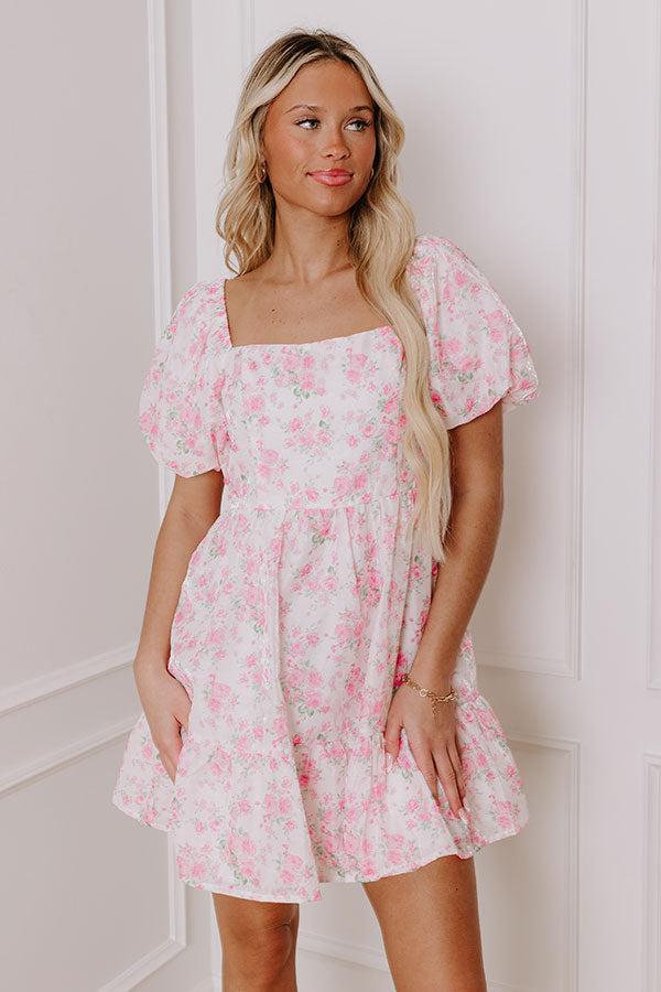 Classic Love Story Floral Mini Dress Product Image