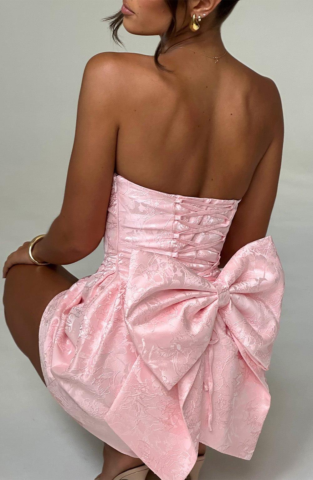 Elenora Mini Dress - Blush Product Image