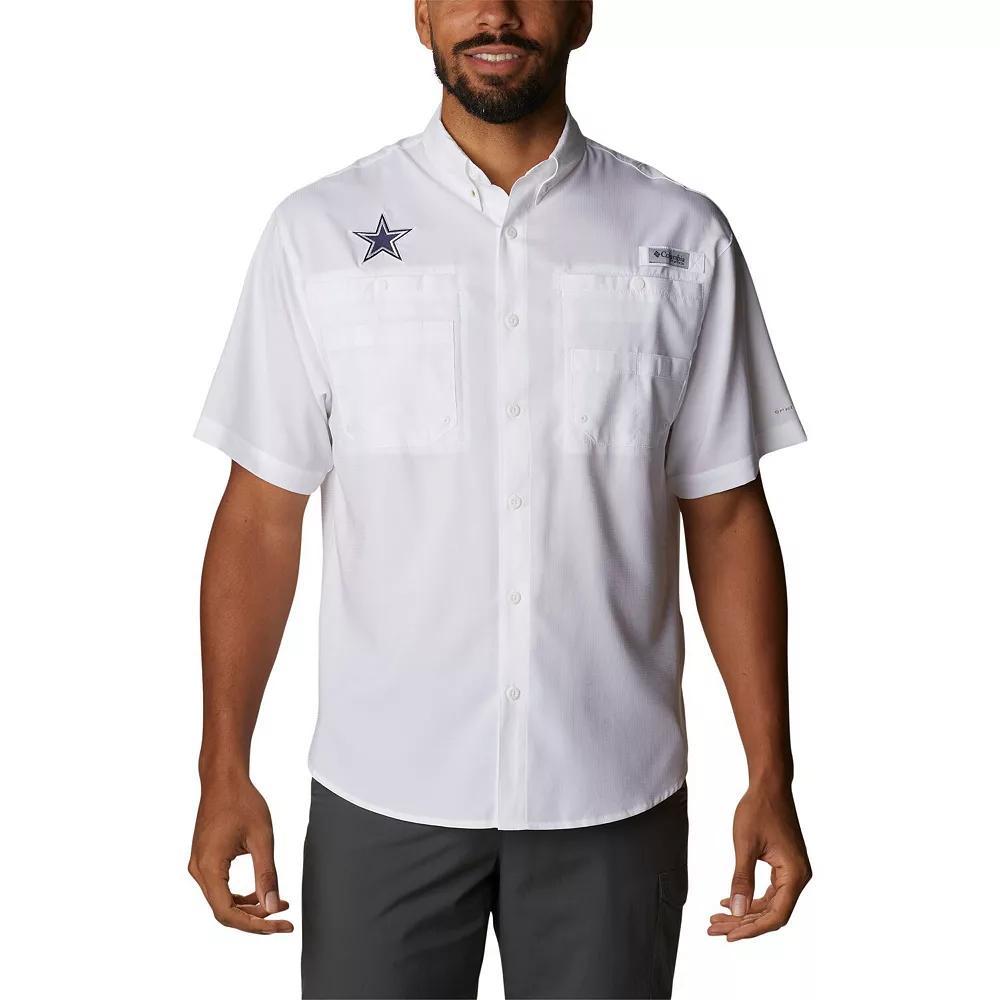 Men's Columbia White Dallas Cowboys Tamiami Omni-Shade Button-Down Shirt, Size: Medium Product Image